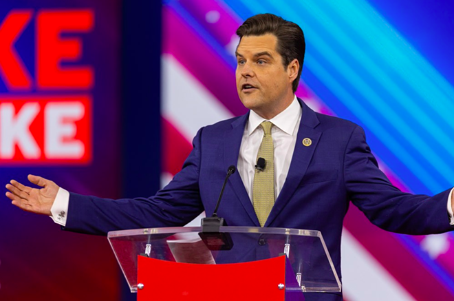 Florida rep. Matt Gaetz was among the 11 Florida Republicans who voted against a bill that would provide emergency funding to ease the baby formula shortage. - Dave Decker