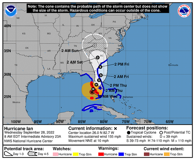 Tornado watches issued in Central Florida counties ahead of Hurricane Ian's arrival