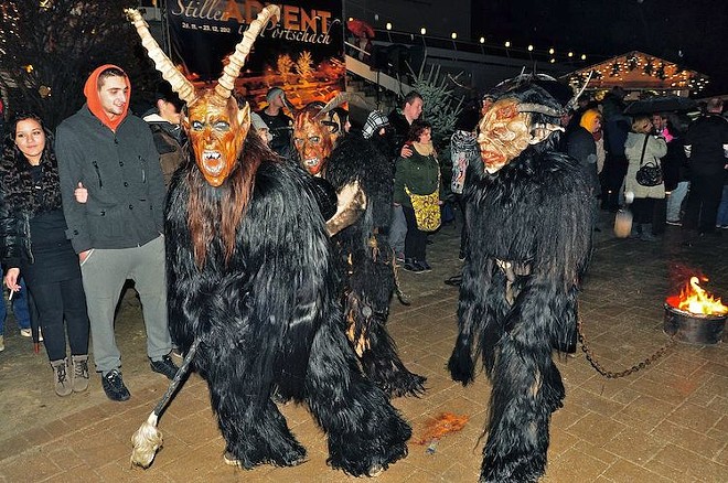 A lesser-known holiday tradition, the Krampuslauf - Photo courtesy Wikimedia Commons