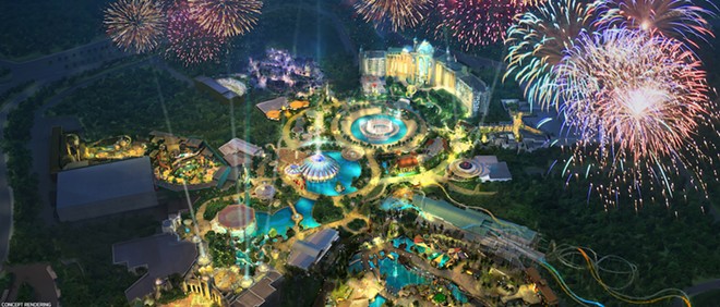 Epic Universe will join Universal Orlando's two other theme parks, Universal Studios and Islands of Adventure, and water park Volcano Bay. - Image via NBCUniversal