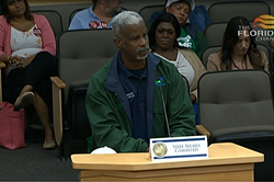 A union worker in Florida delivering legendary public comment in front of the Florida House State Affairs committee on April 11, 2023. - The Florida Channel