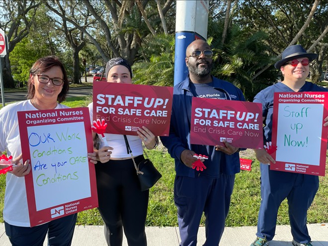 Sanford nurses rally for safe staffing, joining a national day of labor action | Orlando Area News | Orlando