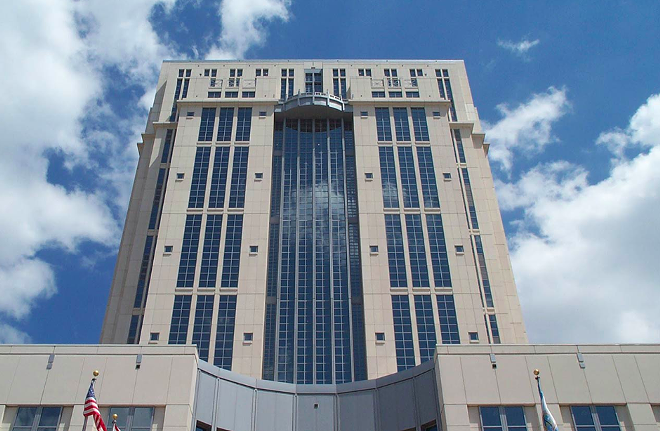 The Orange County Courthouse is located on Orange Avenue in Orlando. - Photo via ninthcircuit.org