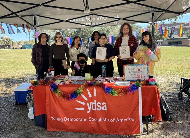 UCF students organize for free and accessible emergency contraception on campus. - Courtesy of YDSA