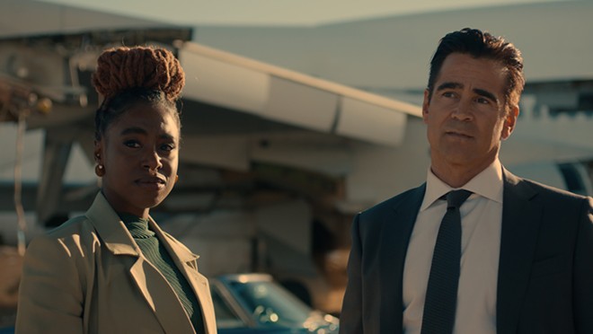 Kirby Howell-Baptiste and Colin Farrell in 'Sugar,' premiering Friday - photo courtesy Apple TV+