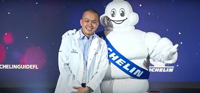 Camille's Tung Phan at the 2024 Michelin Guide Ceremony - screengrab from event livestream