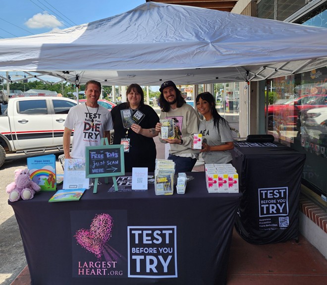 Nonprofit Largest Heart distributes fentanyl test strips in Orange County to help prevent accidental overdose. - Courtesy of Largest Heart