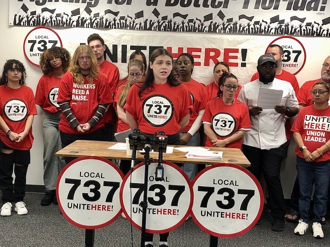 Joli Lindsay, a server at the nonunion Maria & Enzo's at Disney Springs, wants the same rights and benefits afforded to Disney World employees. (Sept. 18, 2024) - photo by McKenna Schueler