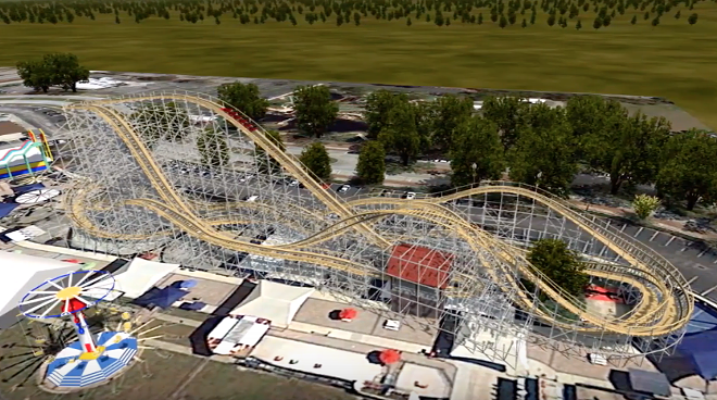 With only weeks until it opens, Fun Spot adds tunnels and more track length to its latest coaster