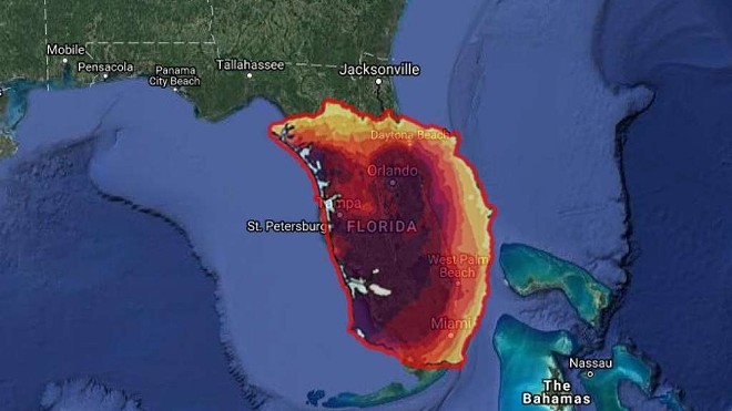 What Harvey would look like over Florida - Photo via MySA.com
