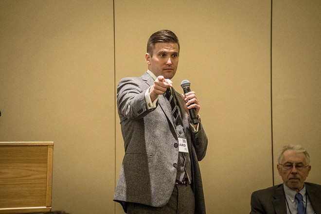 White supremacist Richard Spencer drowned out by shouts at UF speech