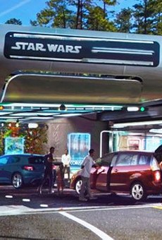 The Star Wars hotel's main guest drop-off area