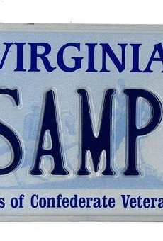 A sample of the specialty plate in Virginia