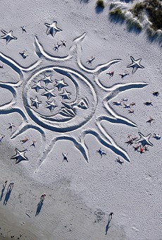 An example of Brittingham's work. "Sun & Moon" 2011, Cape Canaveral