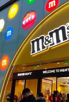 M&M World Shanghai's updated facade
