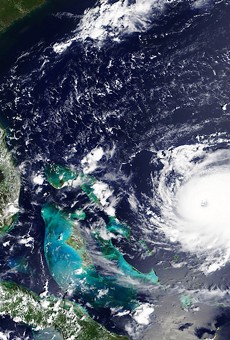 Hurricane Dorian in the Caribbean Sea on in August 2019