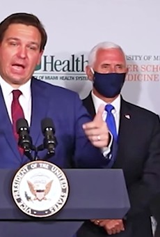 Gov. Ron DeSantis with Vice President Mike Pence on Monday