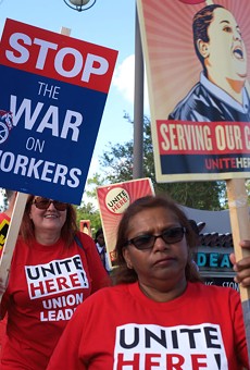 Deputies break up rally of Disney union workers demanding living wages