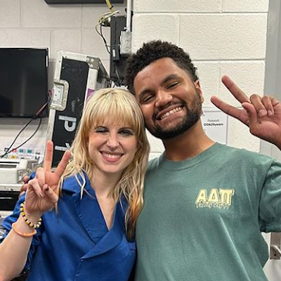 Sen. Maxwell Frost and Paramore's Hayley Williams post-show