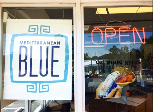 Mediterranean Blue
After 20 years serving gyros to rabidly devoted fans, this shop called it a day. You can find a "Mediterranean Blue" slice at John & John's Pizza Shop in tribute.