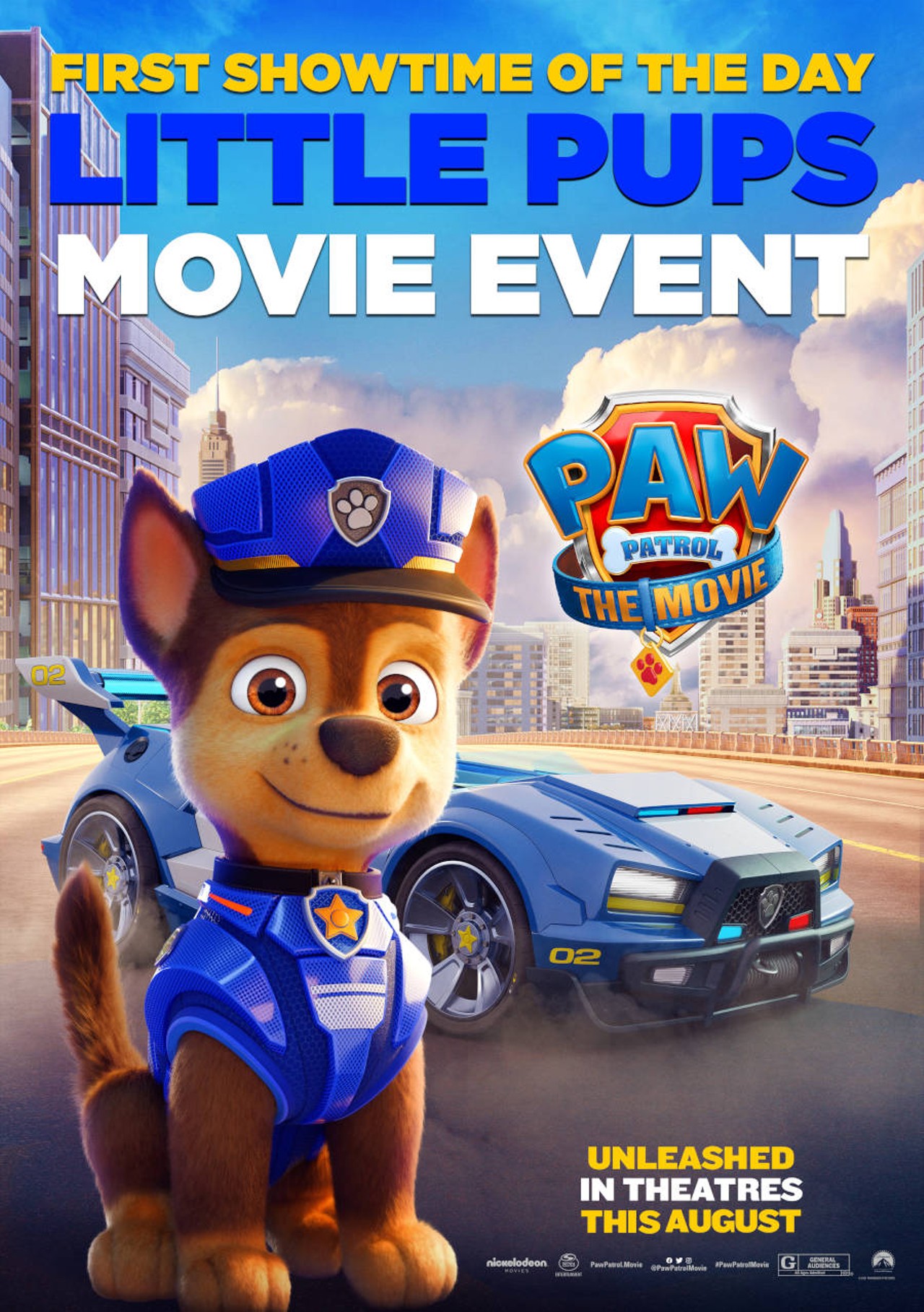 paw patrol the movie showtimes odeon