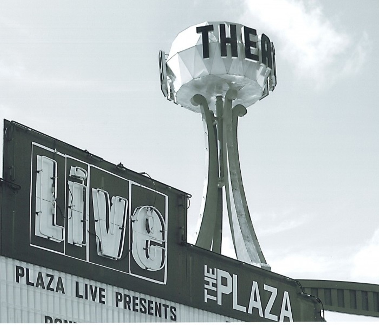 Plaza Theatre Sign
425 N. Bumby Ave.
This roof-top sign is the only unchanged theater sign from the 1960&#146;s. The theater opened in 1963 with the John Wayne movie, &#147;McLintock&#148;, and closed in 1992. The building is known today as The Plaza Live which is home to live musical acts and shows.
Photo via City of Orlando