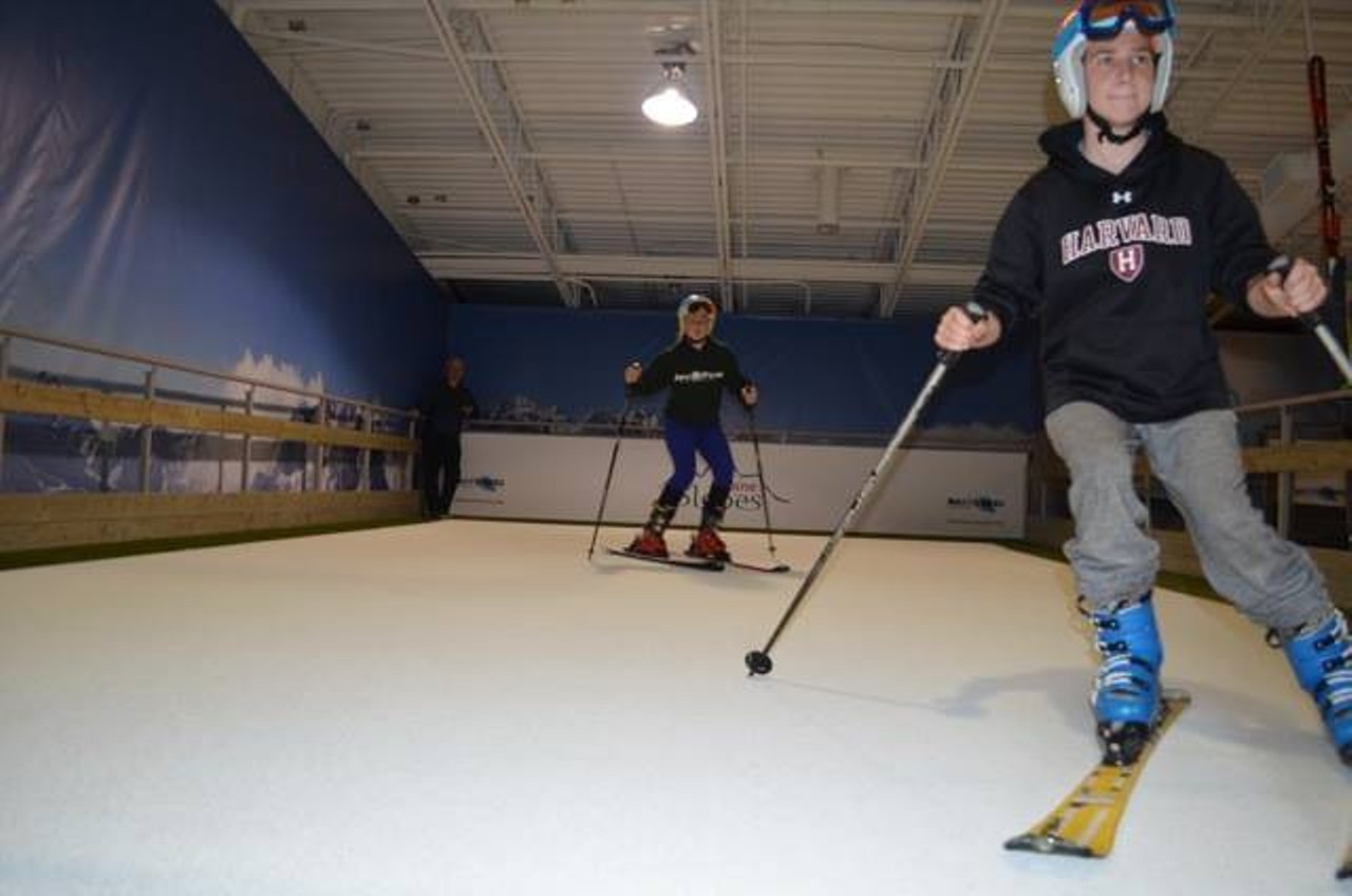 Take a "downhill skiing" lesson at Winter Club Indoor Ski
Show your date the difference between pizza and french fries at the indoor ski and snowboard center in Winter Park. Classes are offered for young kids through adults.  
Pic via Winter Club Ski