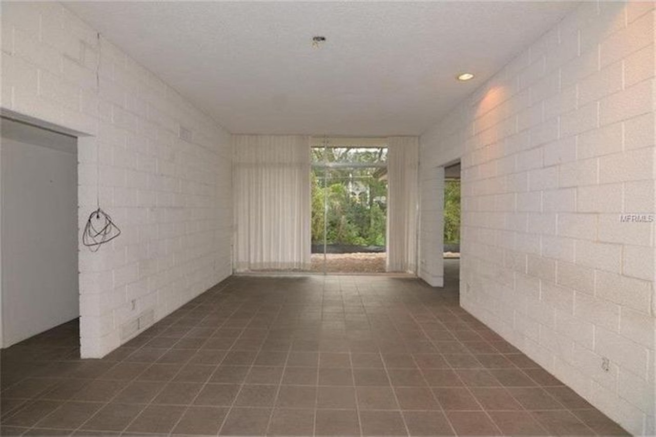This Cold War-era home for sale in Maitland has exposed-block walls and a bomb shelter