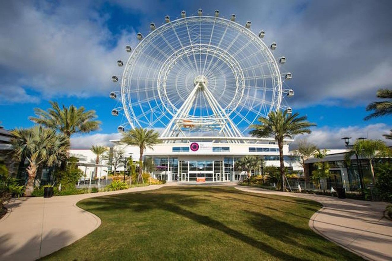 I-Drive 360 Entertainment Complex8445 International Drive, 407-601-7907, i-drive360.comThey say that on a clear day, you'll be able to see the Kennedy Space Center from the top of the Orlando Eye, a 400-foot-tall observation wheel that's the centerpiece of the newest of I-Drive's entertainment destinations. Catch the breathtaking view, then check out one of the other attractions: Madame Tussauds Wax Museum, the Sea Life Aquarium or the Skeletons museum. The complex is scheduled to open on May 4, 2015.Photo via @TampaAmazeMe on Twitter