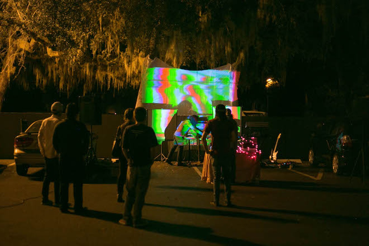 Under the trees: Photos from Film Speak in the Guesthouse parking lot