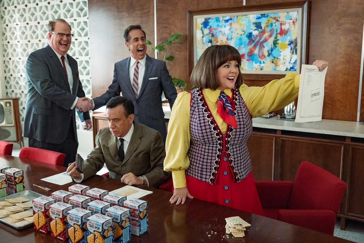 Jim Gaffigan, Jerry Seinfeld, Fred Armisen and Melissa McCarthy in 'Unfrosted: The Pop-Tarts Story'