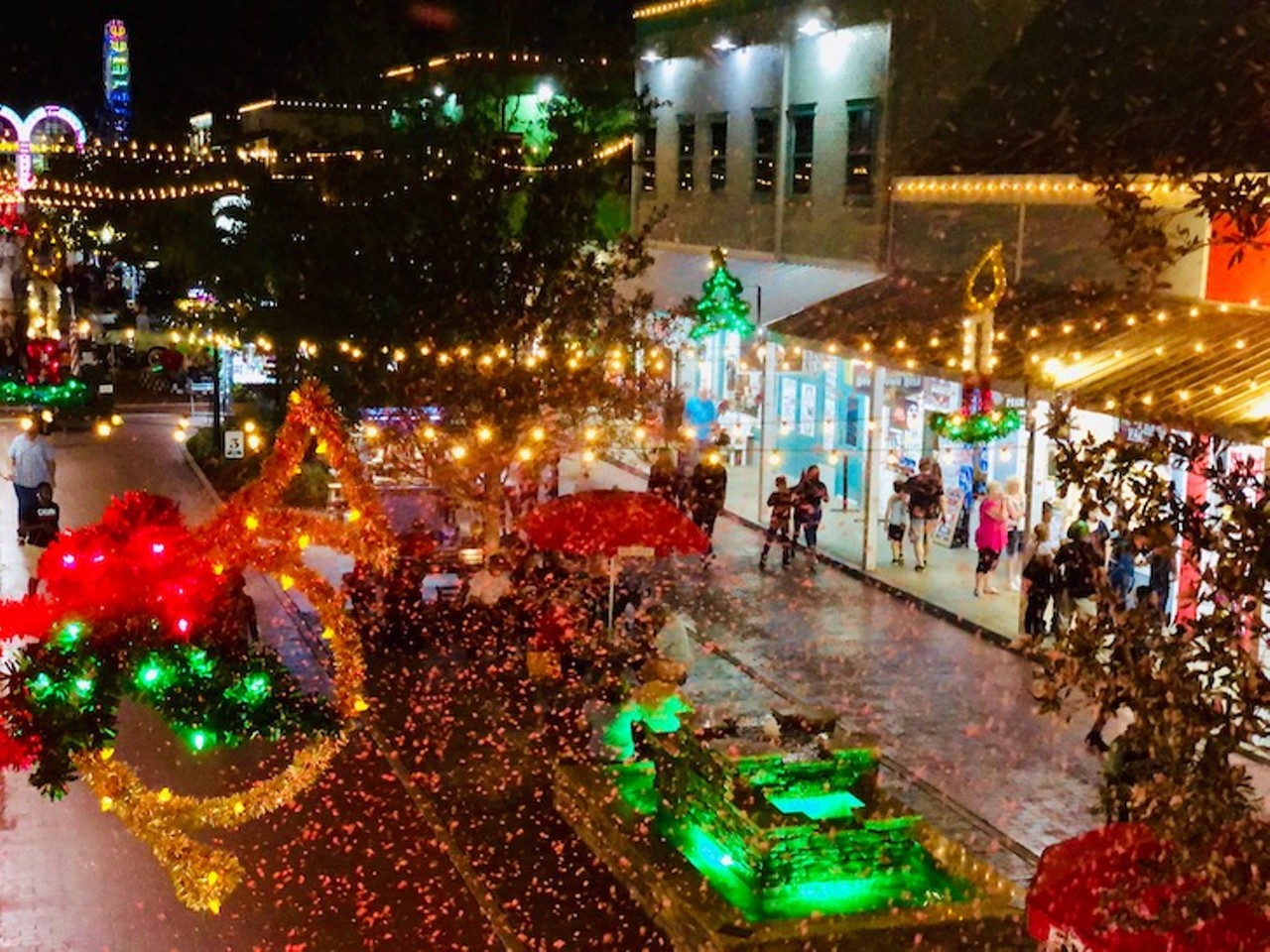 Holidays at Old Town  
Old Town, 5770 West Irlo Bronson Memorial Hwy, Kissimmee, 407-396-4888
The Kissimmee entertainment complex once again raises its iconic Christmas tree, and its brick streets will be coated in &#147;snow&#148; every weekend from Dec. 1-25.
Photo via Old Town/Website