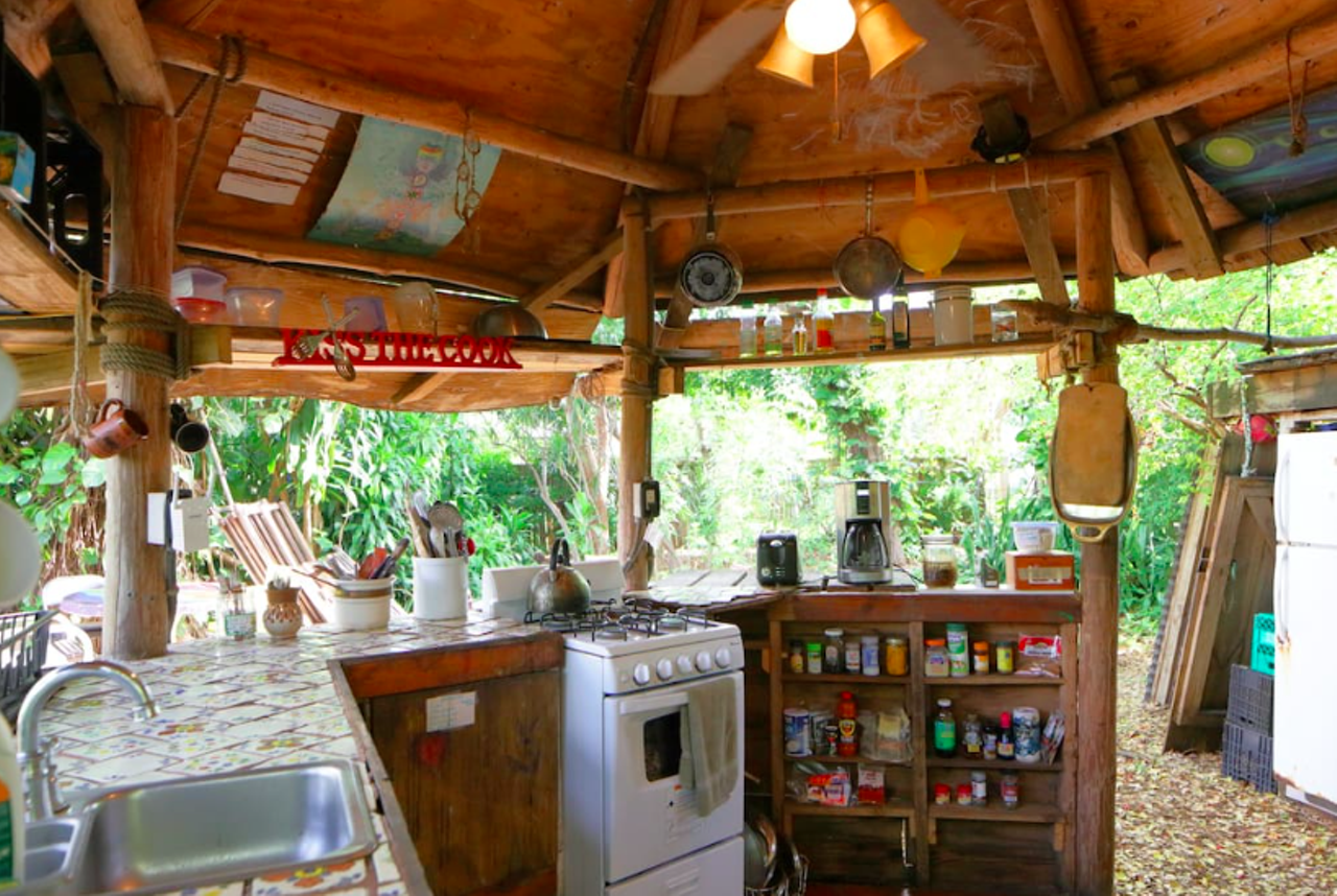 This open-air kitchen is awesome.
image via Airbnb listing
