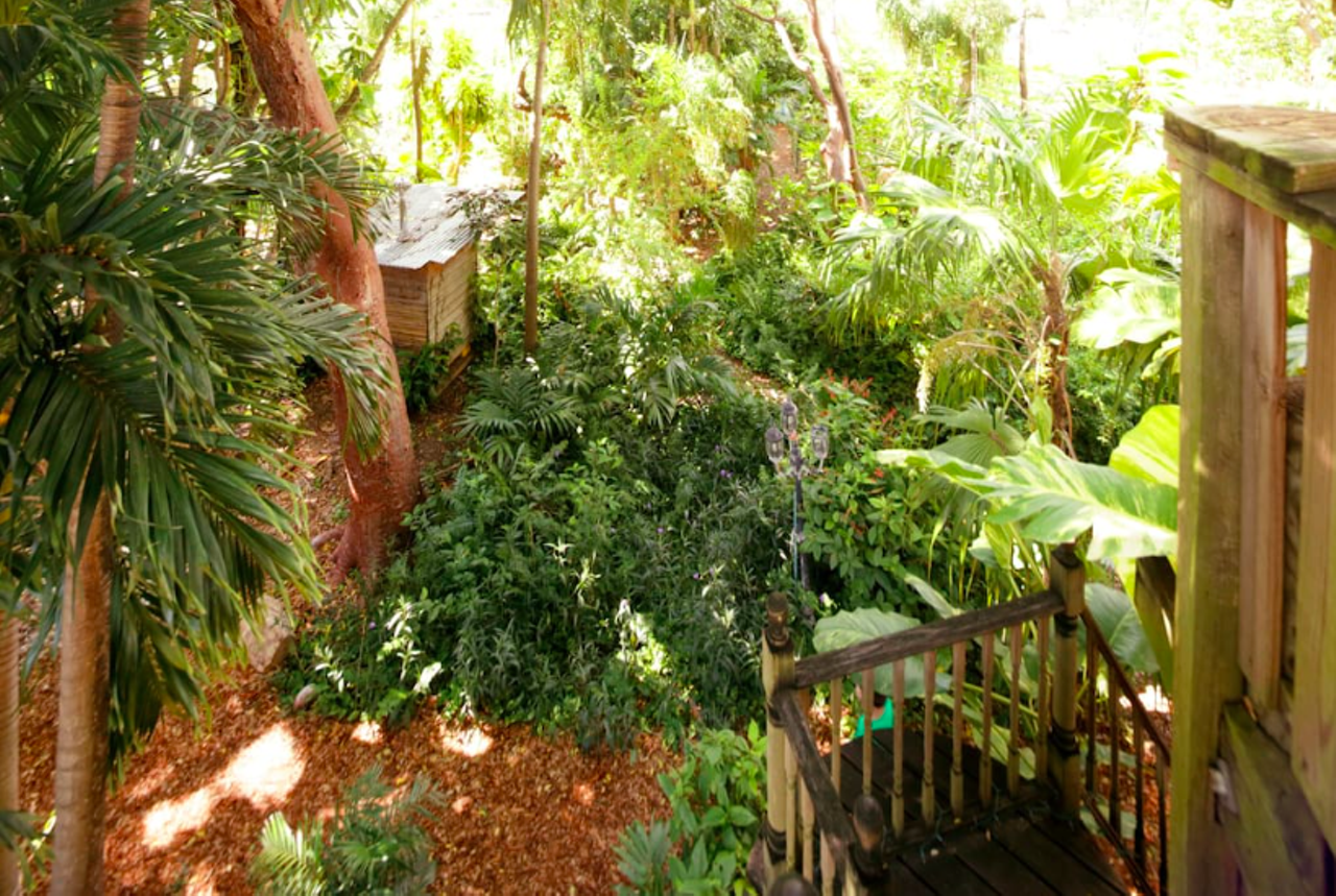 Your view of the farm from your balcony in the treetop.
image via Airbnb listing