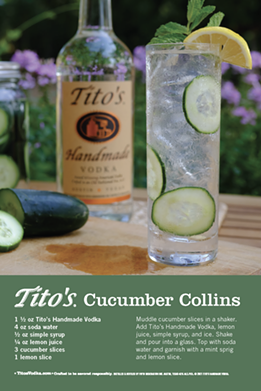 Cucumber Collins
Try more Tito's Handmade Vodka cocktails here!